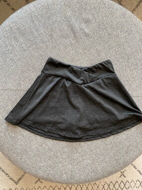 Heathered charcoal Skirt with crossover front